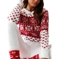 thumbnail image 4 of Women Christmas Sweaters Long Sleeve Elk Snowflake Print Knit Tops, 4 of 6