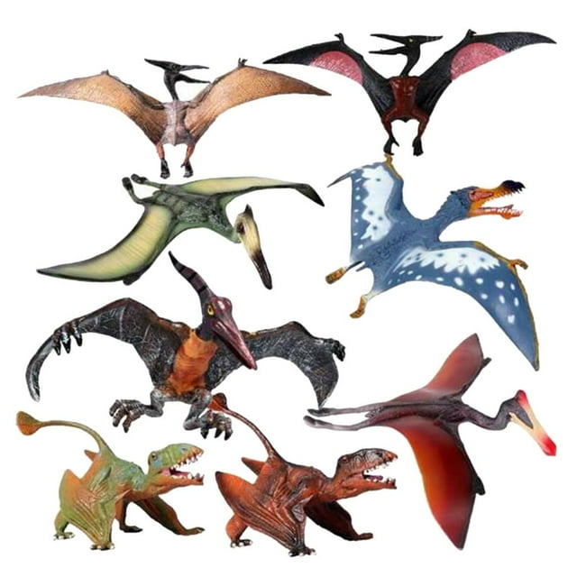 8pcs dinosaurio dinosaurio pterosaurio dilophosaurus stegosaurus, juguete de construcción, absolutamente ecológico Sunnimix Figura de simulación de dinosaurios
