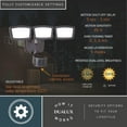 thumbnail image 4 of Bronze Integrated LED Motion Sensor Dusk to Dawn 3-Head Outdoor Security Flood Light - 240 Degree - 85 Ft., 4 of 14