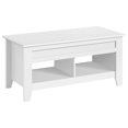 thumbnail image 2 of Yaheetech 41" Wooden Lift Top Coffee Table with Hidden Compartment & Cubic Open Shelves, White, 2 of 7