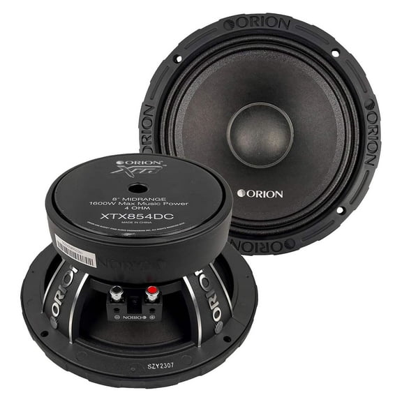 Orion XTX854DC XTR Series 8" 1600W Max 4-Ohm Dust Cap Midrange Speakers (Pair)