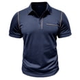 thumbnail image 3 of FhsagQ Men's Shirts Mens Shirts Tops White Men'S Shirt Button up Turn down Lapel Short Sleeve Solid Color Sports Shirt Shirts for Men Plus Size Men Shirts Tops Low Rise Blue XL, 3 of 7