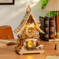 thumbnail image 3 of ROBOTIME Cuckoo Clock Wooden 3D Puzzle, DIY Mechanical Bird House Model Craft Kit with Music, Creative Toys Building Set for Home Decor, Gifts for Teens Adults(Nature Tree Color), 3 of 9