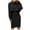 Black, variant on Lovskoo Women's Long Sleeve Sweater Dresses 2 Piece Outfits Sets Ribbed Knit Crop Tops and Tank Bodycon Midi Dress Black