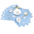 thumbnail image 2 of YFYANG Washable Heat-Resistant Placemats, 70% PVC/30% Polyester, Blue Sheep Cloud Kitchen Table Mat, 12" x 18" 6 Piece, 2 of 6