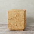 thumbnail image 7 of Modern 2 Drawer Nightstand with Elegant Burl Finish, Wood Bedside Table with Storage, Stylish Accent Side Table for Bedroom, Home Décor and Small Space Furniture, 7 of 7