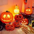 thumbnail image 2 of 24cm Pumpkin Openwork Luminous Jack-o-lantern Easter Halloween Decoration Ornament, 2 of 5