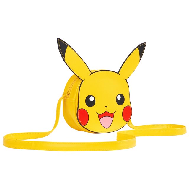 Pokemon Crossbody Bag for Girls 3D Pikachu Girls Handbag with Shoulder Strap Zip Closure Travel Holiday Accessories Official Merchandise Gifts for Girls