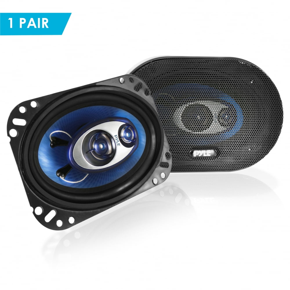 Pyle Blue Label Series PL463BL 120W 3 Way Triaxial 4x6 inch Car Speakers