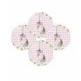 thumbnail image 7 of 15 Inch Round Placemats Set of 4, Blue Easter Bunny Non Slip Heat Insulation PP Table Mats, Spring Daisy Modern Pink Buffalo Plaid Washable Place Mats for Kitchen Dining Party Table Decor, 7 of 7