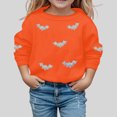 thumbnail image 2 of SJLDQY Unisex Kids Halloween Sweatshirts Hallowmas Bat Graphic Long Sleeve Crewneck Sweatshirt Fall Winter Lined Warm Pullover Tops, 2 of 5