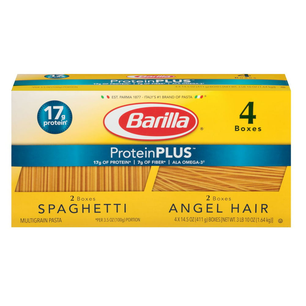 Product of Barilla Plus Spaghetti and Plus Angel Hair, 4 pk./14.5 oz ...