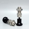 thumbnail image 2 of 2PCS Stainless Steel Plunger Pin Tool Chest Toolbox Locking Plunger Hand Retractable Spring Plunger Self Locking Indexing Plunger Spring Loaded Plunger Knob Quick Release Pull Ring Pin Fine Teeth M12, 2 of 5
