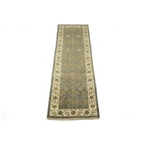 MagicRugs Gray Floral 3X8 Oushak Chobi Oriental Runner Rug