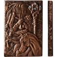 thumbnail image 1 of Carnet Vintage Ligné A5, Journal de Voyage en Cuir Rétro Couverture Rigide Journal Fait Main Bloc-Notes en Relief Idée Planificateur Magique Pharaon3d, 1 of 5