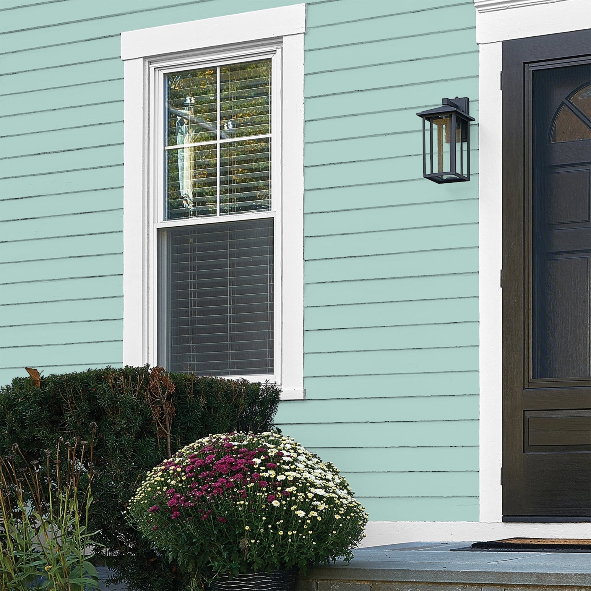 Glidden Fundamentals Cassiopeia / Green, Flat Exterior Paint, 1 Quart