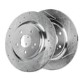 thumbnail image 4 of Detroit Axle - Rear Brake Kit for 2018-2023 Honda Odyssey, Drilled and Slotted Brake Rotors Ceramic Brake Pads 2019 2020 2021 2022: 12.99" Rotors, 4 of 8
