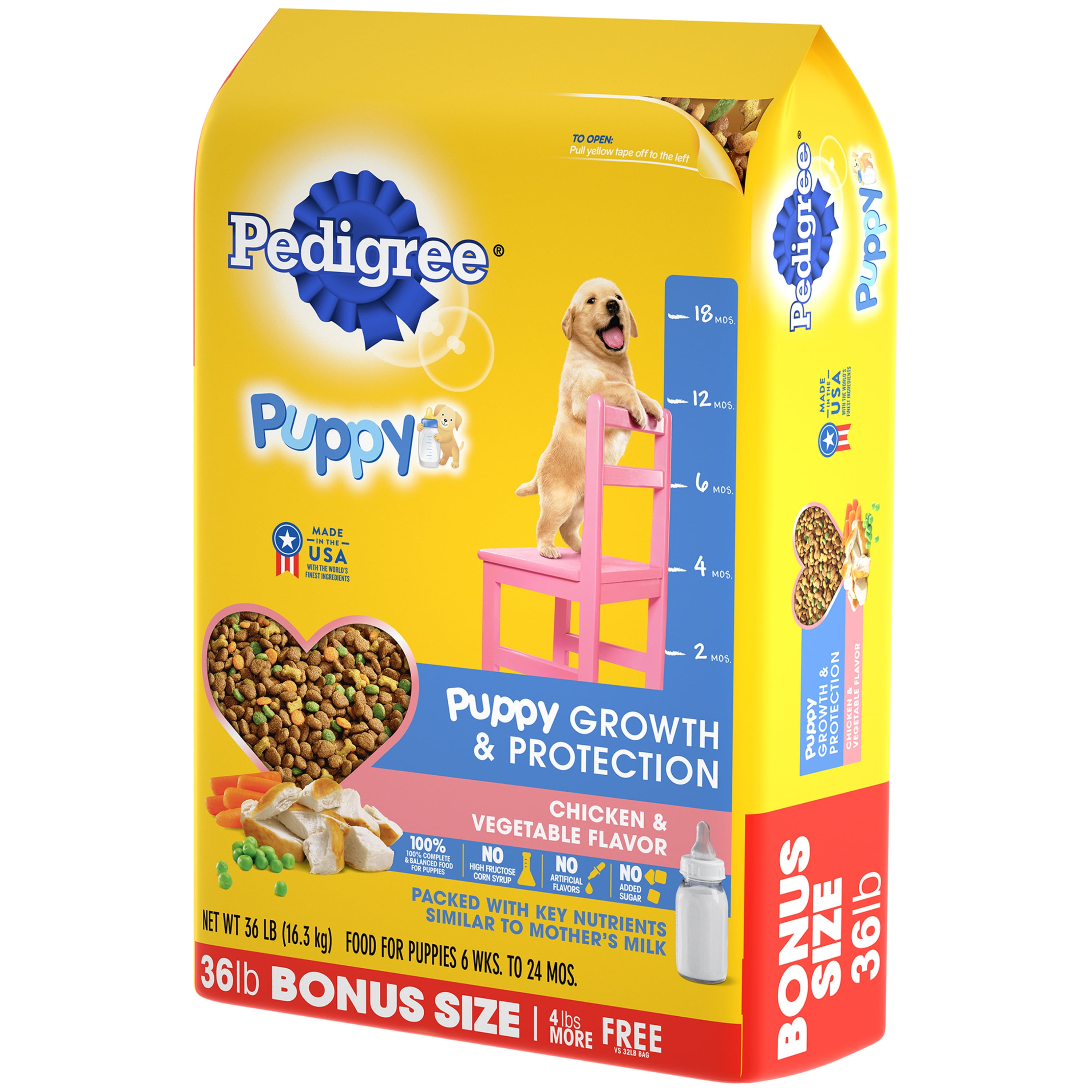 Pedigree puppy food clearance 36lb