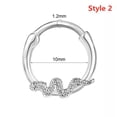 thumbnail image 5 of QQTDFG 16G 10mm Nose Septum Rings CZ Zircon Hoop Nose Ring Copper Helix Tragus Piercing-Style 1, 5 of 9