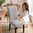 thumbnail image 4 of Thick Quilted Dining Chair Slipcovers with Padded Seat and Back, Non-Slip Full Wrap Chair Covers for Dining Room Kitchen Chairs, 4 of 7