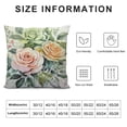 thumbnail image 5 of COMIO  Watercolor Peony Flower Pillow Cover Pink Rose Flower Pillow Cover Square Decorative Couch Pillows Floral Watercolor Farmhouse Couch Pillows for Sofa Home Bedroom Outdoor, 5 of 5