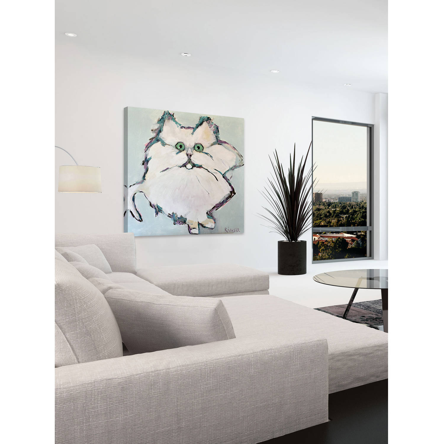 Marmont Hill "Kitty Kat" by Michelle Rivera Painting Print on Wrapped Canvas