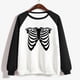thumbnail image 5 of Blusa de manga larga con estampado de esqueleto de Halloween a la moda para mujer, suéter informal con cuello redondo, Tops, camisetas Fridja  fjkfkj6938, 5 of 6