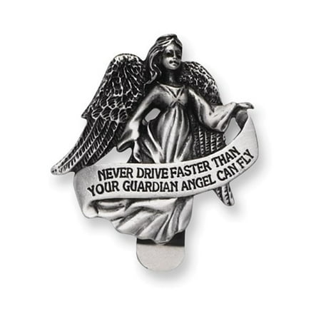 - Pewter Finish Guardian Angel Visor Clip