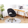 thumbnail image 3 of 360 Degree Plush Velvet Desk Chair Velvet Accent Chair Tufted Adjustable Office Chair with Height Adjustment, Multiple Colors, 3 of 8
