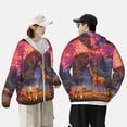 thumbnail image 4 of Balery Lantern Giraffes Magical Forest Sudadera ligera de manga larga con capucha y protección solar UPF 50+ para hombre y mujer, ideal para pesca y running-XX-Large, 4 of 7