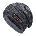 thumbnail image 2 of Baberdicy Men Knit Beanie, Beanie for Men Winter Hats for Guys, Cool Lined Knit Warm Thick Skully Stocking Binie Hat, Solid Color Design for Cold Weather Protection Navy, 2 of 6