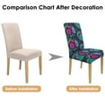 thumbnail image 7 of Colorful Vintage Paisley Bohemian Dining Chair Covers 4 Pack Floral Ethnic Retro Pattern Washable Polyester Stretch Slipcovers Removable Protector for Elegant Home Decor, 7 of 7