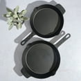thumbnail image 4 of Spice by Tia Mowry Savory Saffron Pre-seasoned 2 Piece 10in and 12in Cast Iron Skillet Set, 4 of 5