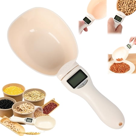 Electronic Measuring Cup 800g/0.1g High Precision, 2-in-1 Electronic Kitchen Scoop with LCD Display & 5-Unit Conversion (g/ml/oz/fl oz/cup)