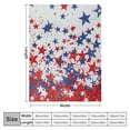 thumbnail image 4 of Creowell 4th of July Throw Blanket American Flag Blue and Red Stars Throw Blankets Memorial Day Independence Day Patriotic Lightweight Cozy Flannel Blanket for Couch Sofa Bed Home Decor White, 4 of 6