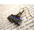 thumbnail image 3 of RO Biblioteca de la vendimia: Un montón de pendientes de libros, pendientes de libros multicolores europeos y americanos, accesorios 1 pieza Sincero Electrónica, 3 of 5