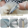 thumbnail image 2 of Trianu Long Tooth Grooming Rake Large Dog Rake Brush Steel Shedding Comb for German Shepherds Golden Retriever Horse, 2 of 6