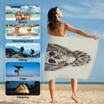 thumbnail image 5 of Owl Skull Beach Towel Microfiber Thin Lightweight Beach Towel 31"x61" Large Soft Long Pool Towel Lightweight Towel Blanket for Beach Swim Gym Quick Dry Bath Sheet Towel, 5 of 14
