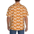 thumbnail image 3 of Easygdp Cute Fox Faces Pattern Mens Short Sleeve Button Down,Cuban Shirts for Men，Men's Casual Short-Sleeved Shirt-X-Large, 3 of 5