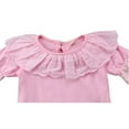 thumbnail image 3 of MesaSe Newborn Girls Ruffle Lace Collar Half Sleeve Bodysuit, 3 of 4