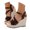 Coffee, variant on Women's Wedge Sandals Espadrille Platform Summer Dress Shoes Adjustable Ankle Strap Open Toe Walking Heels Brown Size 8.5