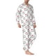 thumbnail image 2 of Fotbe I Love My Dad Pijama de Hombre con Estampado de Manga Larga, Conjunto de 2 Piezas, Ropa de Dormir Suave y Cómoda con Bolsillos-Large, 2 of 7