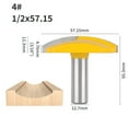 thumbnail image 2 of 1PCS-Round Bottom Bit, Woodworking Router Bit,solid Carbide End Mill,wood Milling Cutter,Wood Tool ,Great Multi-Purpose Application, 2 of 3