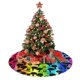thumbnail image 4 of Falda para árbol de Navidad de Mickey Mouse, suave y divertida, decoración navideña de granja con cuello para árbol de Navidad de 36", 4 of 4