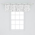 thumbnail image 2 of Ambesonne Polar Bear Window Valance, Tribal Design with Antarctic Wildlife Elements Arrows Poly Effect, Curtain Valance for Kitchen Bedroom Decor with Rod Pocket, 54" X 18", Black and White, 2 of 3
