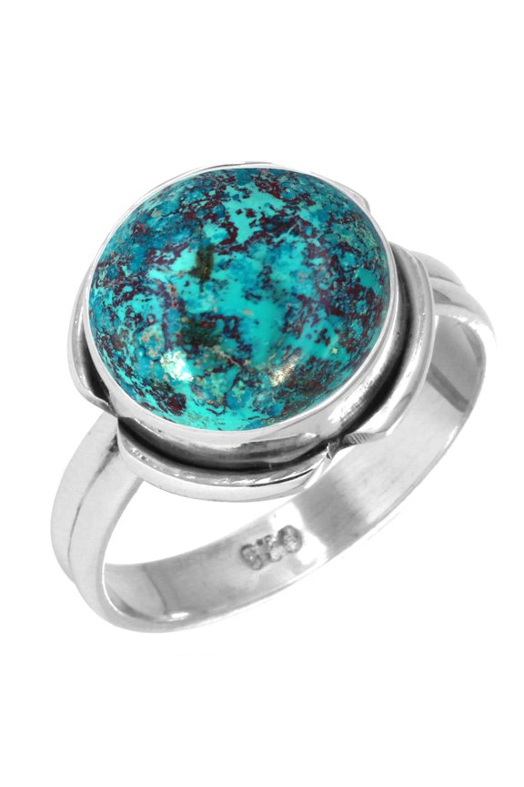 925 Sterling Silver Ring Natural Shattuckite Handmade Jewelry