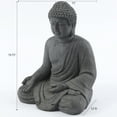thumbnail image 3 of HomeStock French Flair Gray Mgo Meditating Buddha Outdoor Statue, 3 of 7