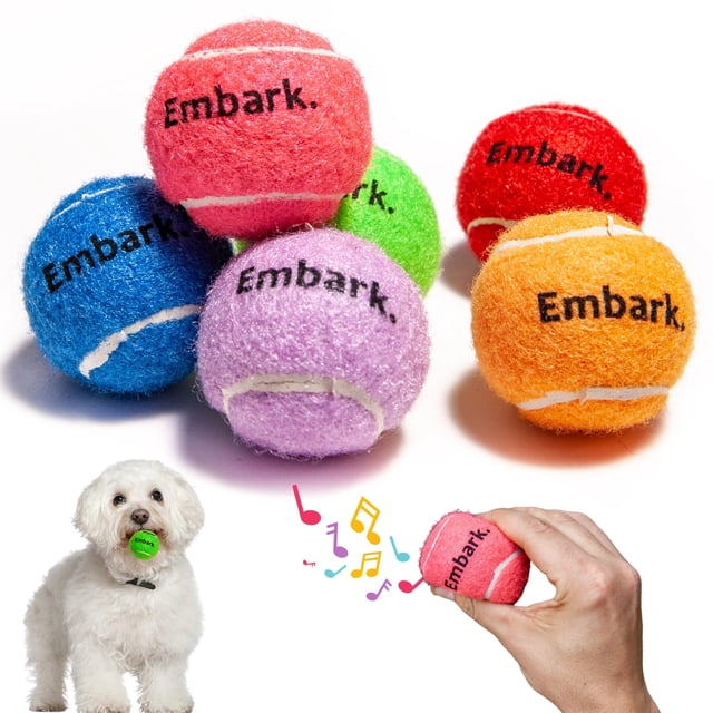 Pelotas de tenis BundleBee Squeaky Mini para perros pequeños, 3,8 cm, paquete de 6