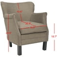 thumbnail image 4 of SAFAVIEH Jenny Arm Chair With Brass Nail Head Java, 4 of 7