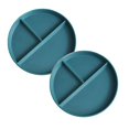 thumbnail image 1 of Oleegame Ensemble de Couverts en Acier Inoxydable 2 Pcs Assiettes de Blé pour Adultes Ensemble de Vaisselle Réutilisable Assiette Divisée pour Enfants Plateau Déjeuner en Plastique Bariatrique Micro-Ondes et Lave-Vaisselle Bleu, 1 of 7